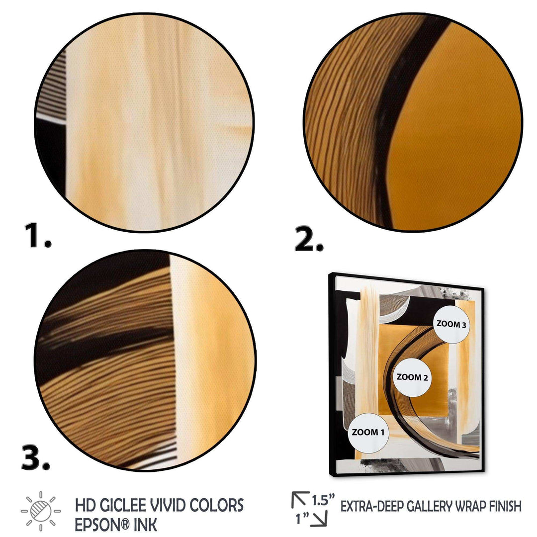 Glam Art Deco Abstract III - Modern Living Room Wall Decor