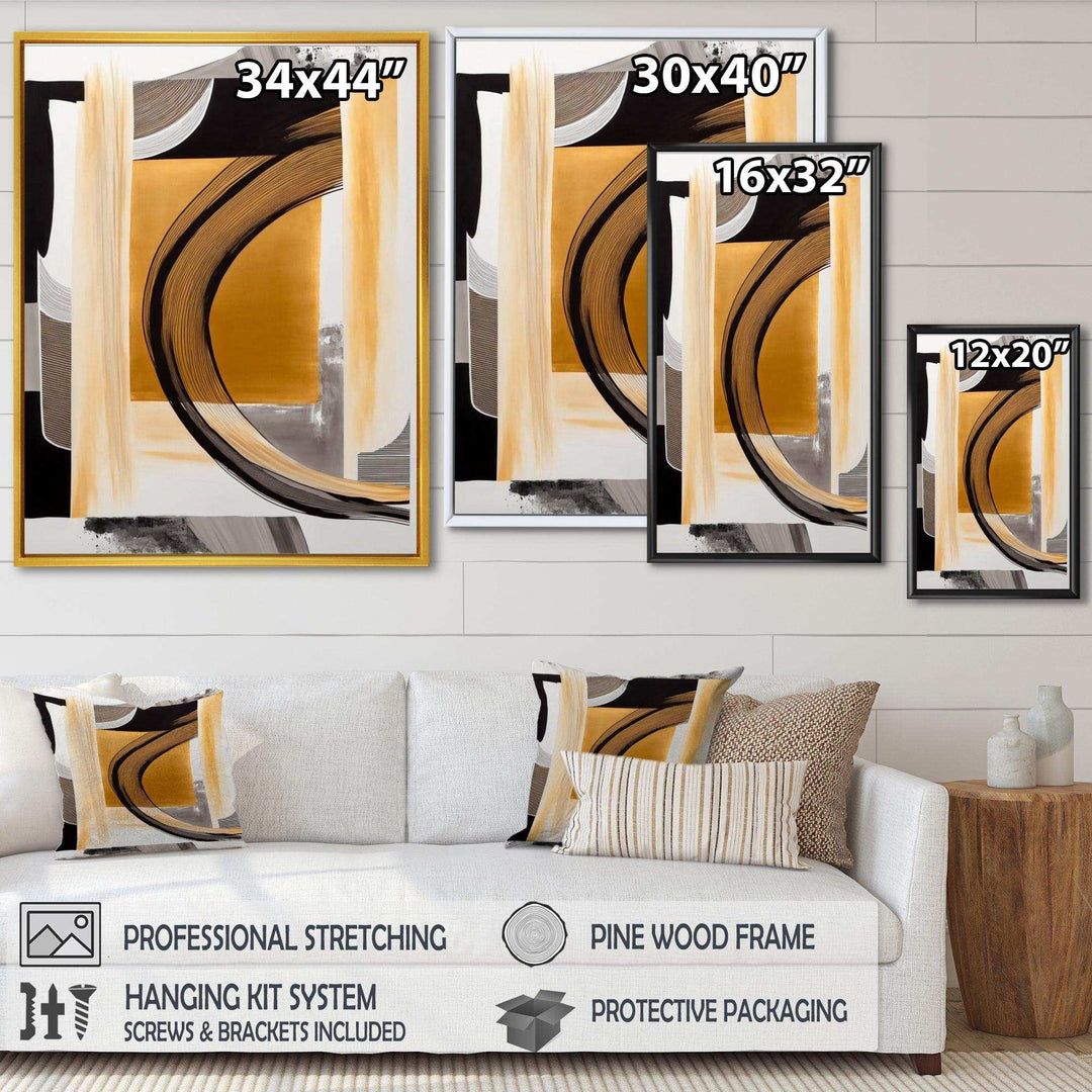 Glam Art Deco Abstract III - Modern Living Room Wall Decor
