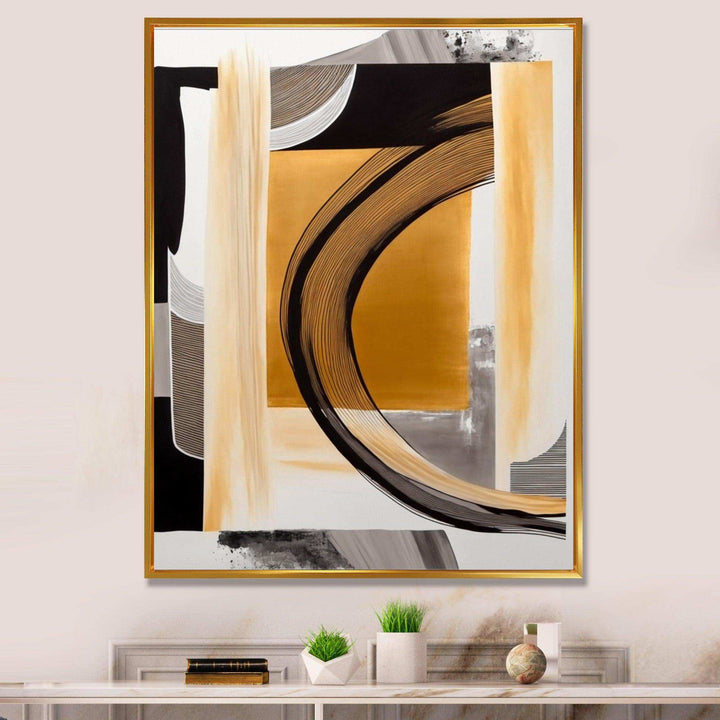 Glam Art Deco Abstract III - Modern Living Room Wall Decor