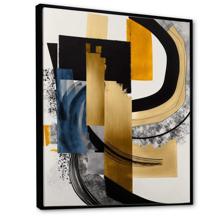 Glam Gold And Black Expression I - Modern Wall Art Prints
