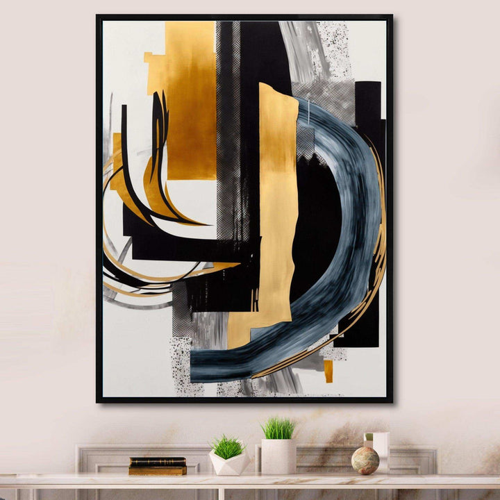 Glam Gold And Black Expression II - Modern Canvas Wall Art