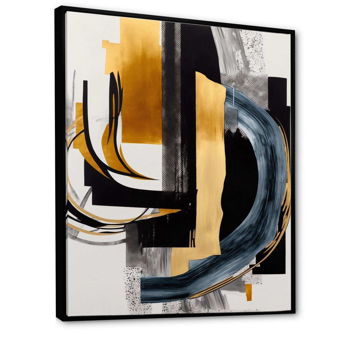 Glam Gold And Black Expression II - Modern Canvas Wall Art