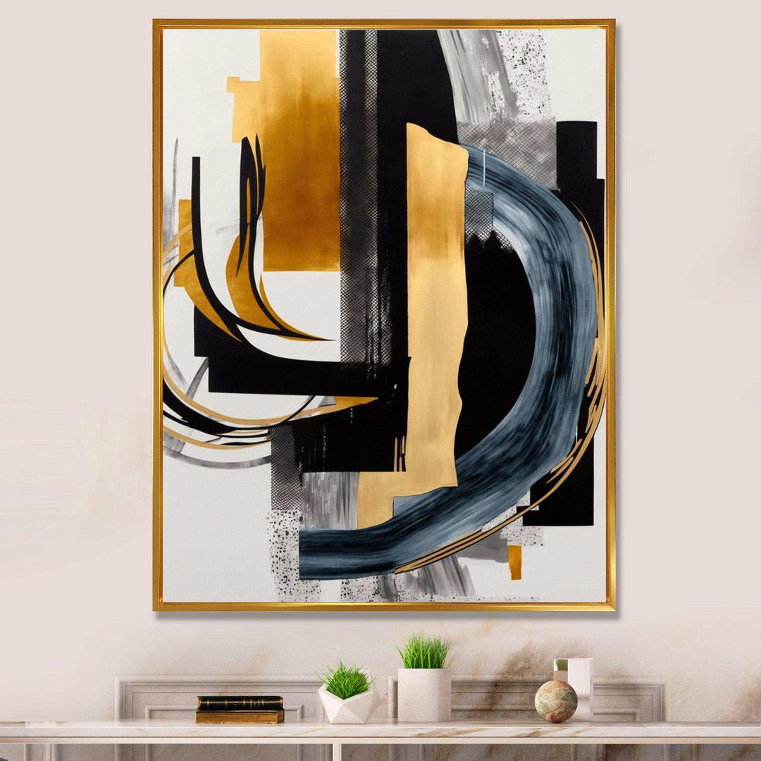 Glam Gold And Black Expression II - Modern Canvas Wall Art