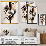 White Orchid Flower On Golden Beige Paint II