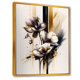 White Orchid Flower On Golden Beige Paint II