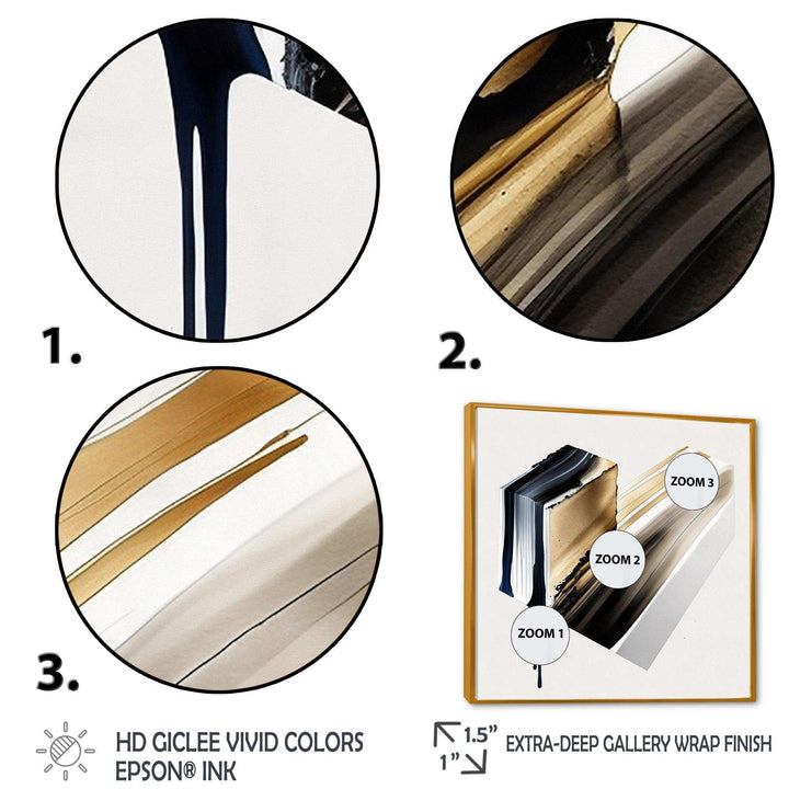 Black And Gold Cubic Expression II - Modern Bedroom Wall Art