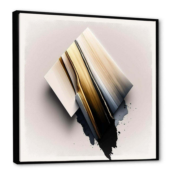 Black And Gold Cubic Expression III - Modern Wall Art Prints
