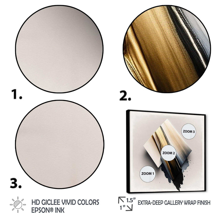 Black And Gold Cubic Expression III - Modern Wall Art Prints