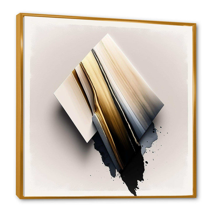 Black And Gold Cubic Expression III - Modern Wall Art Prints