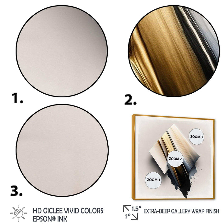 Black And Gold Cubic Expression III - Modern Wall Art Prints