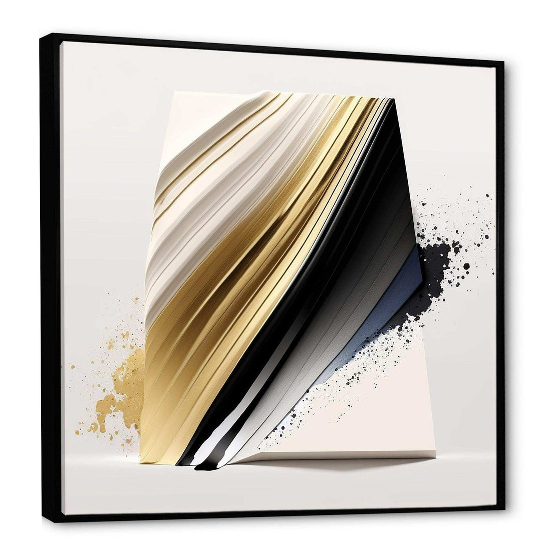 Black And Gold Cubic Expression IV - Modern Canvas Wall Art