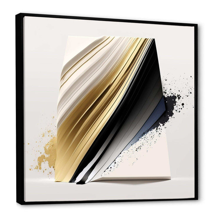 Black And Gold Cubic Expression IV - Modern Canvas Wall Art