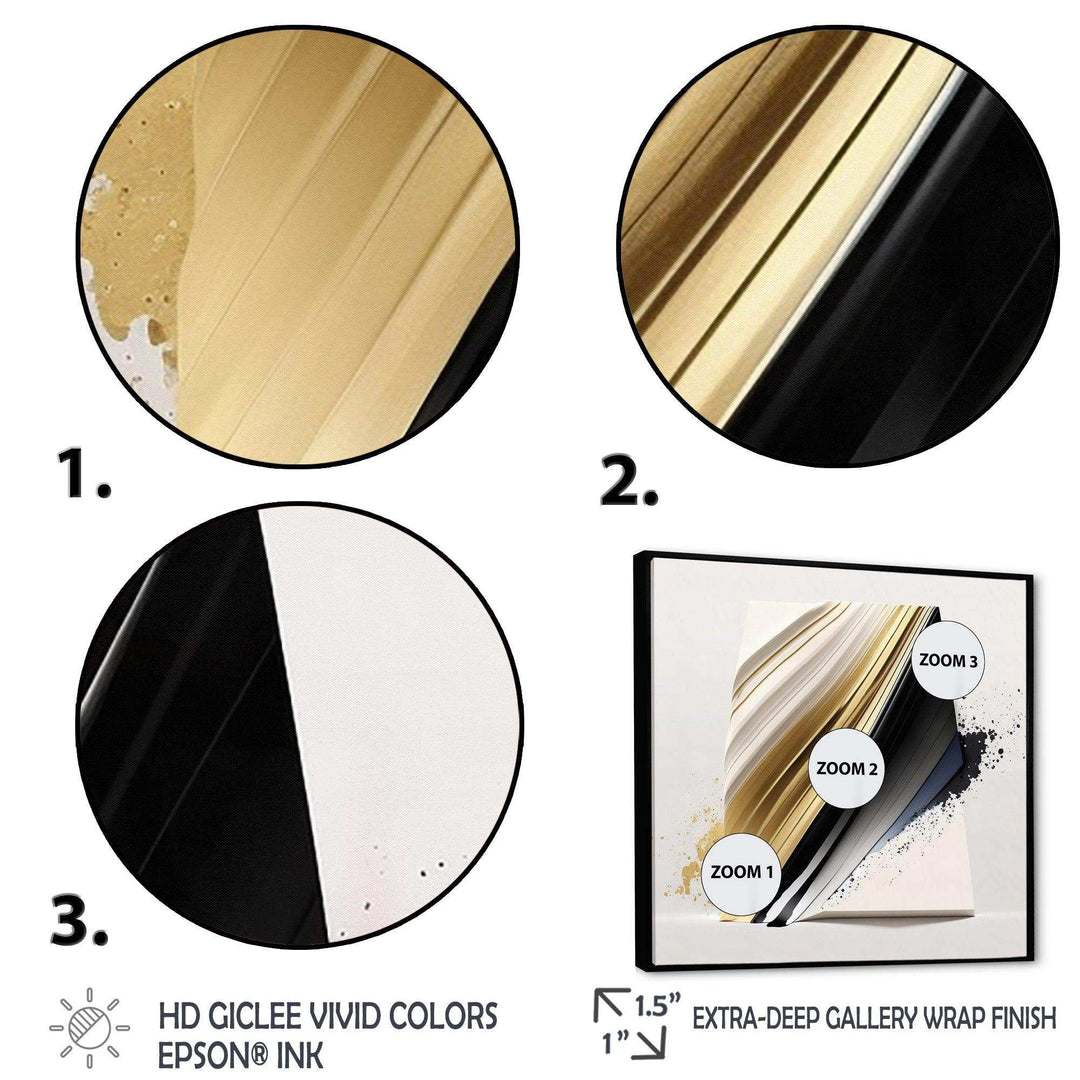 Black And Gold Cubic Expression IV - Modern Canvas Wall Art