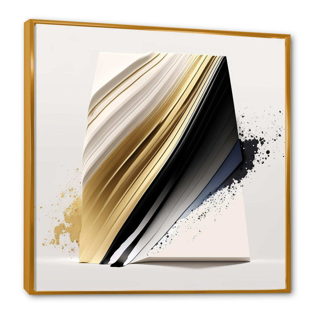 Black And Gold Cubic Expression IV - Modern Canvas Wall Art