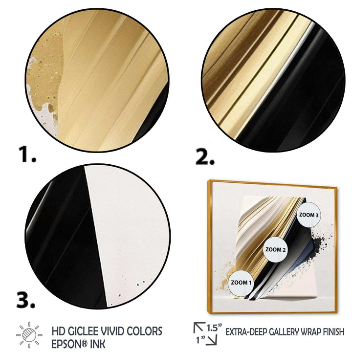 Black And Gold Cubic Expression IV - Modern Canvas Wall Art