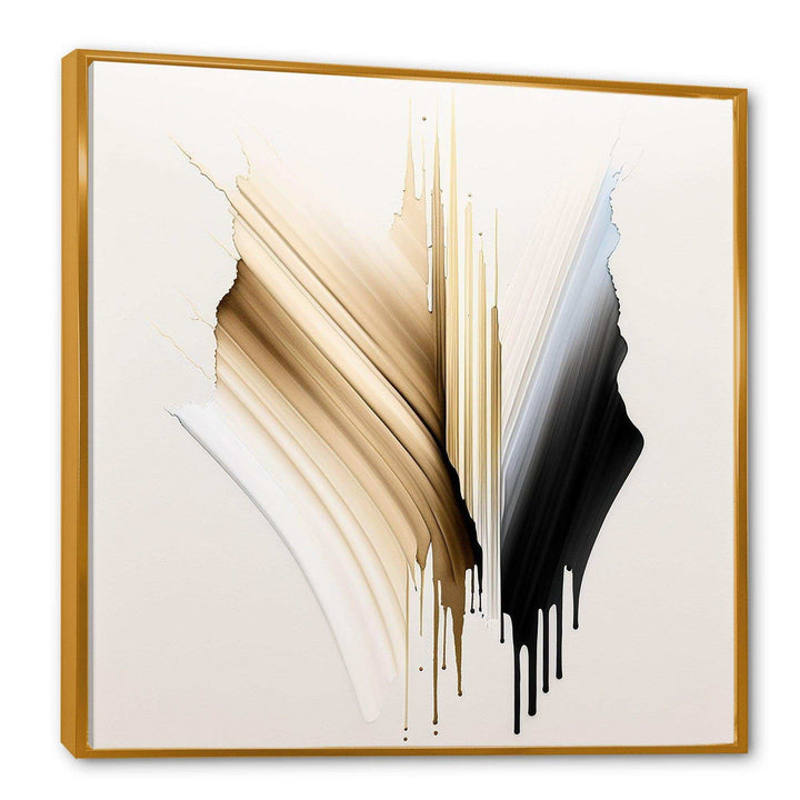 Minimalism Pink And Gold Cubic Fusion IV - Modern Living Room Wall Decor