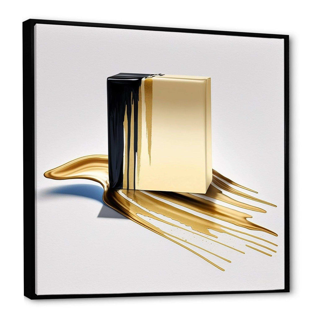 Black And Gold Cubic Expression VIII - Modern Wall Art Prints