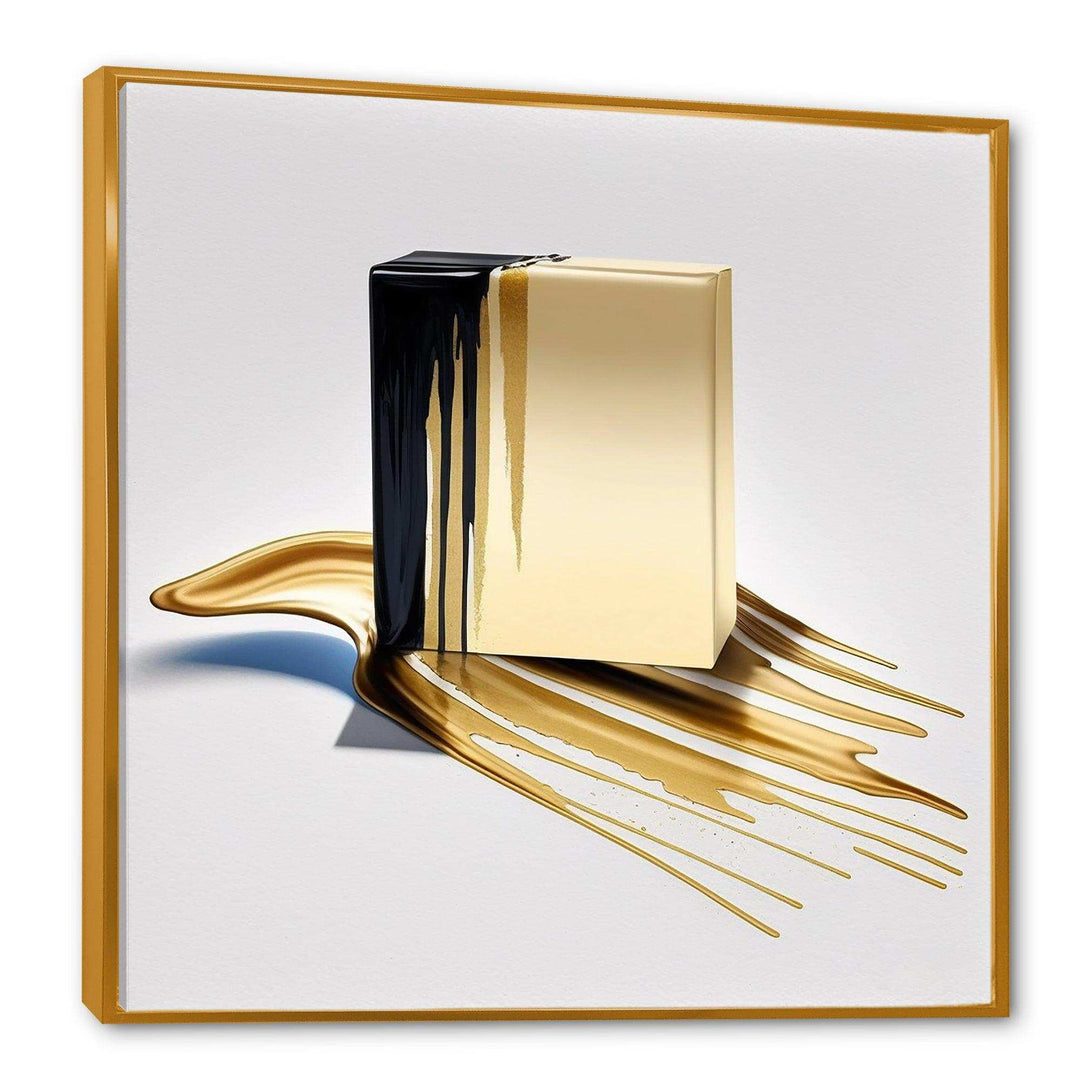 Black And Gold Cubic Expression VIII - Modern Wall Art Prints