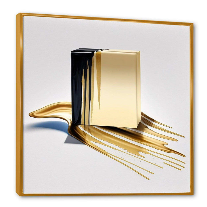 Black And Gold Cubic Expression VIII - Modern Wall Art Prints