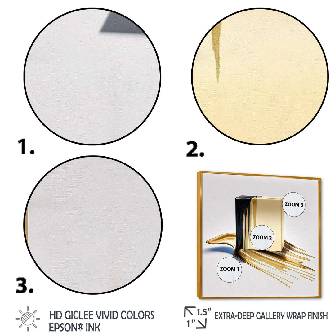 Black And Gold Cubic Expression VIII - Modern Wall Art Prints