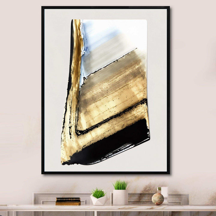 Black And Gold Cubic Expression XI - Modern Canvas Wall Art