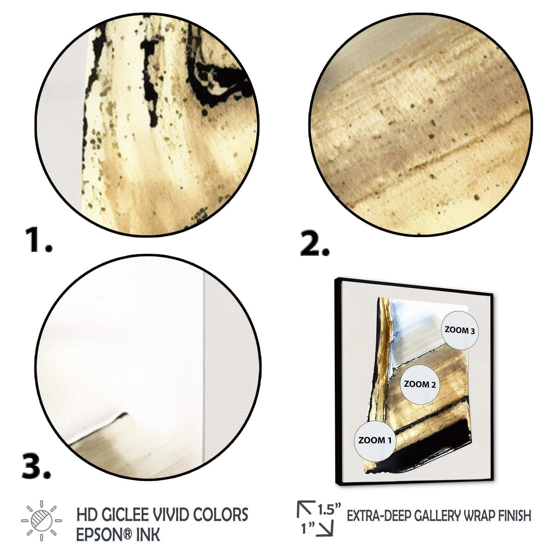 Black And Gold Cubic Expression XI - Modern Canvas Wall Art