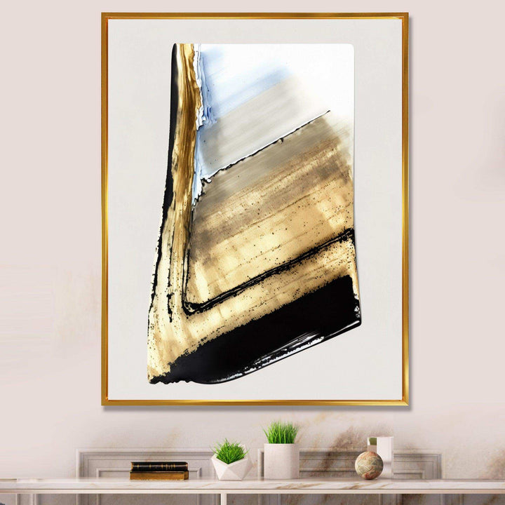 Black And Gold Cubic Expression XI - Modern Canvas Wall Art