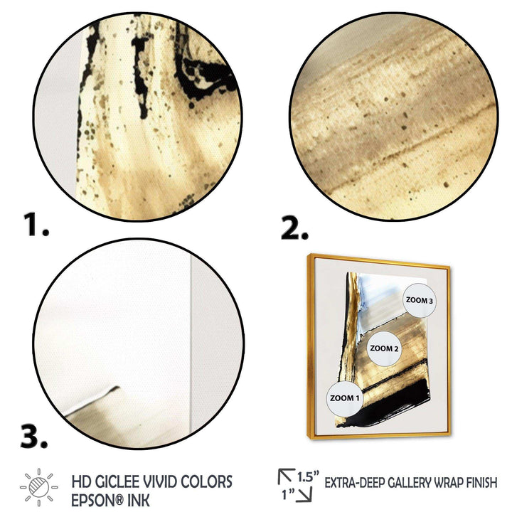 Black And Gold Cubic Expression XI - Modern Canvas Wall Art