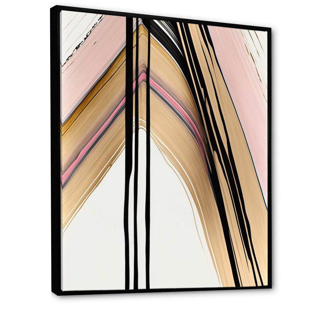 Minimalism Pink And Gold Cubic Fusion IX - Modern Wall Art Prints