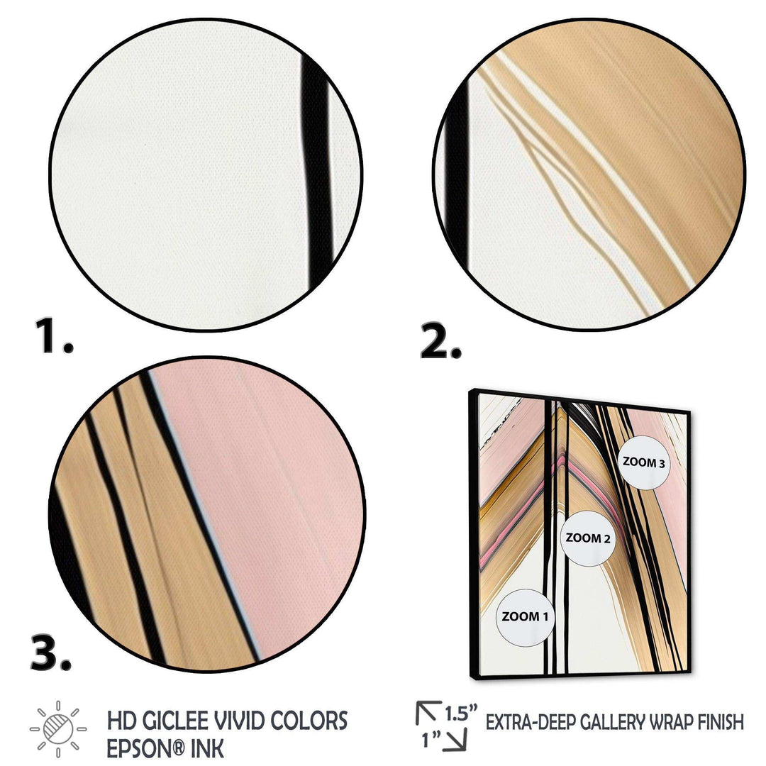 Minimalism Pink And Gold Cubic Fusion IX - Modern Wall Art Prints