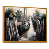 Rustic Port With A Fishing Boat V