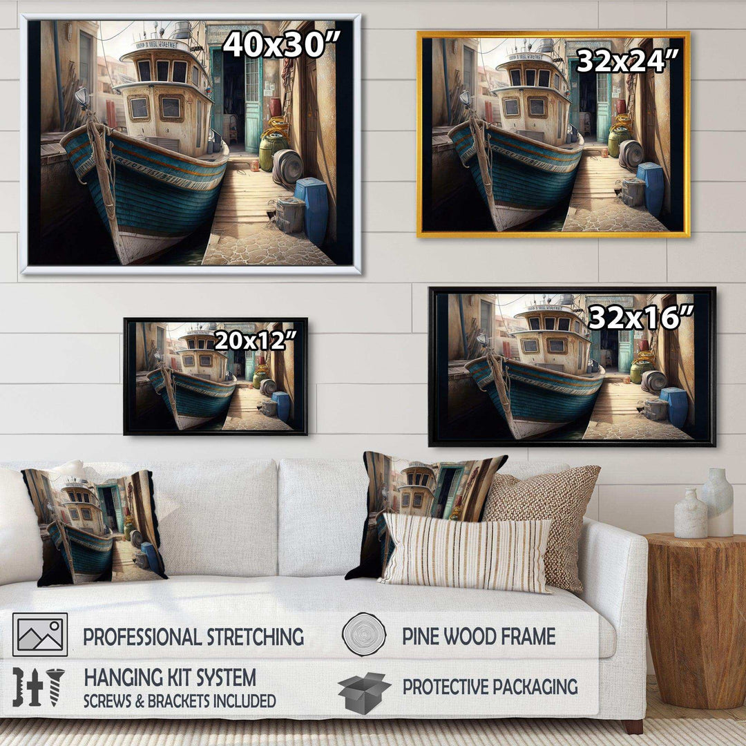 Rustic Port With A Fishing Boat VI