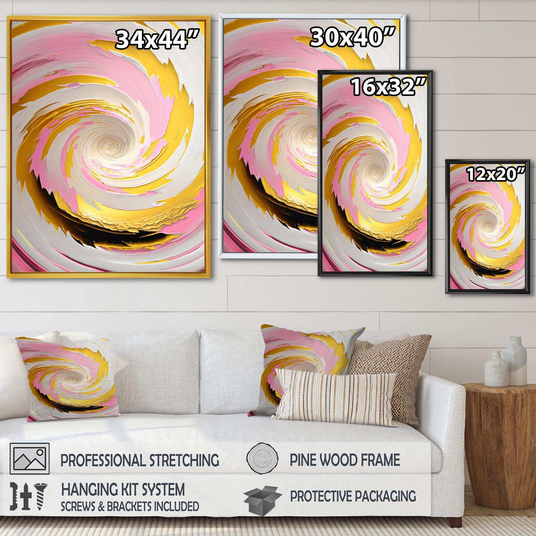 Pink Watercolor Circular Abstract II - Modern Bedroom Wall Art