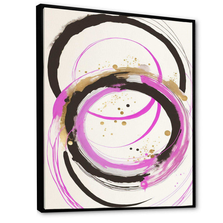 Pink And Gold Liquid Art  - Modern Living Room Wall Decor