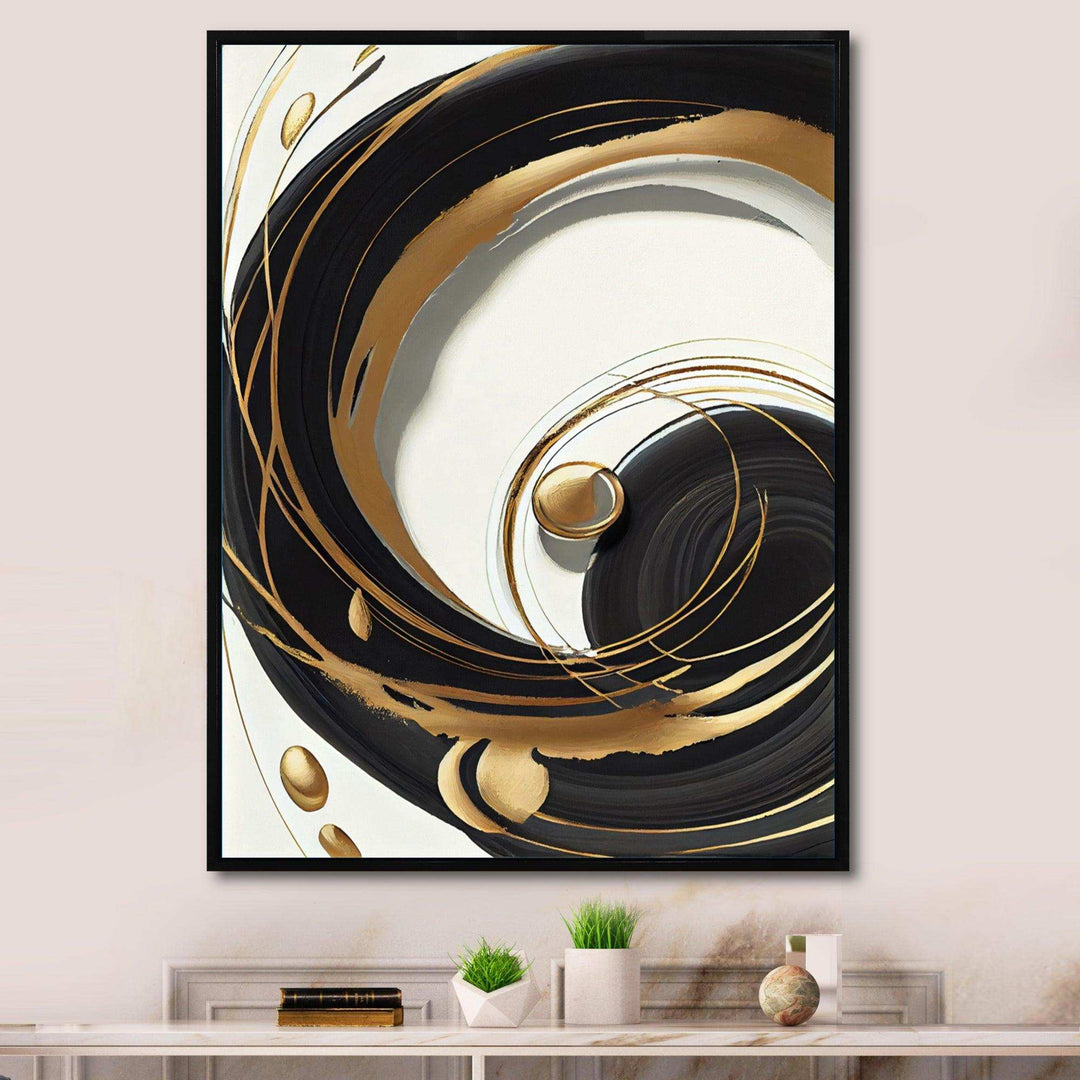 Gold Glamour Circle II - Modern Wall Art Prints