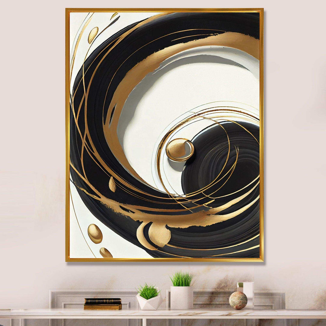 Gold Glamour Circle II - Modern Wall Art Prints