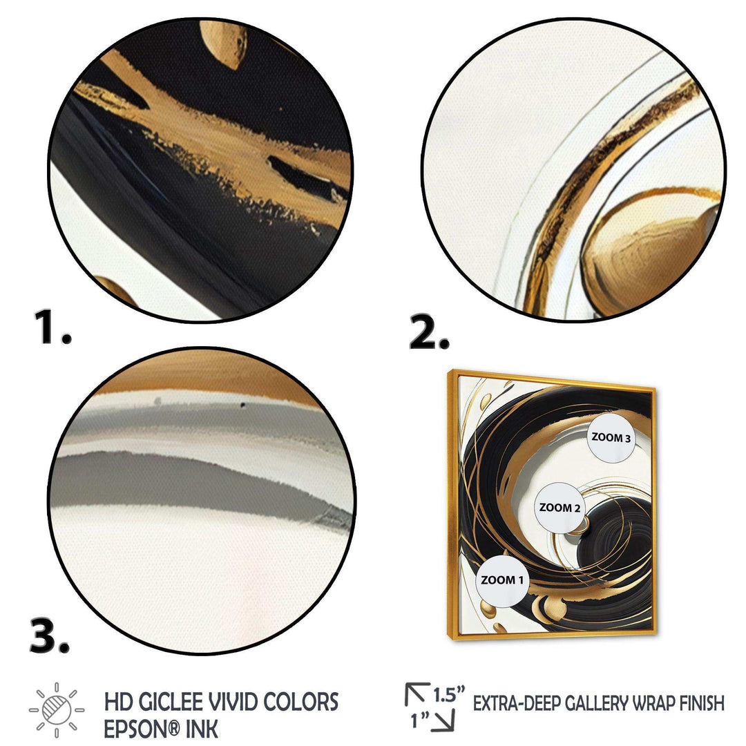 Gold Glamour Circle II - Modern Wall Art Prints