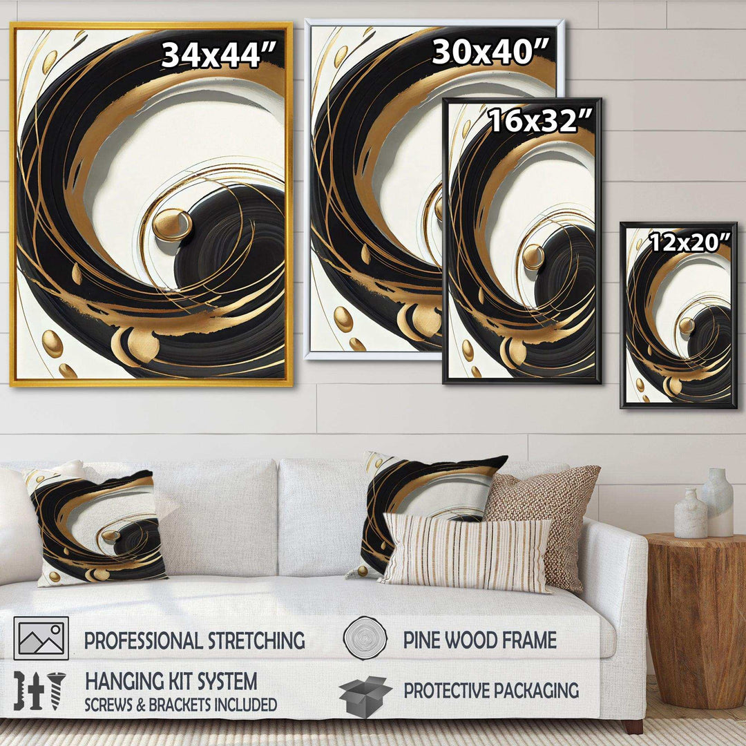 Gold Glamour Circle II - Modern Wall Art Prints