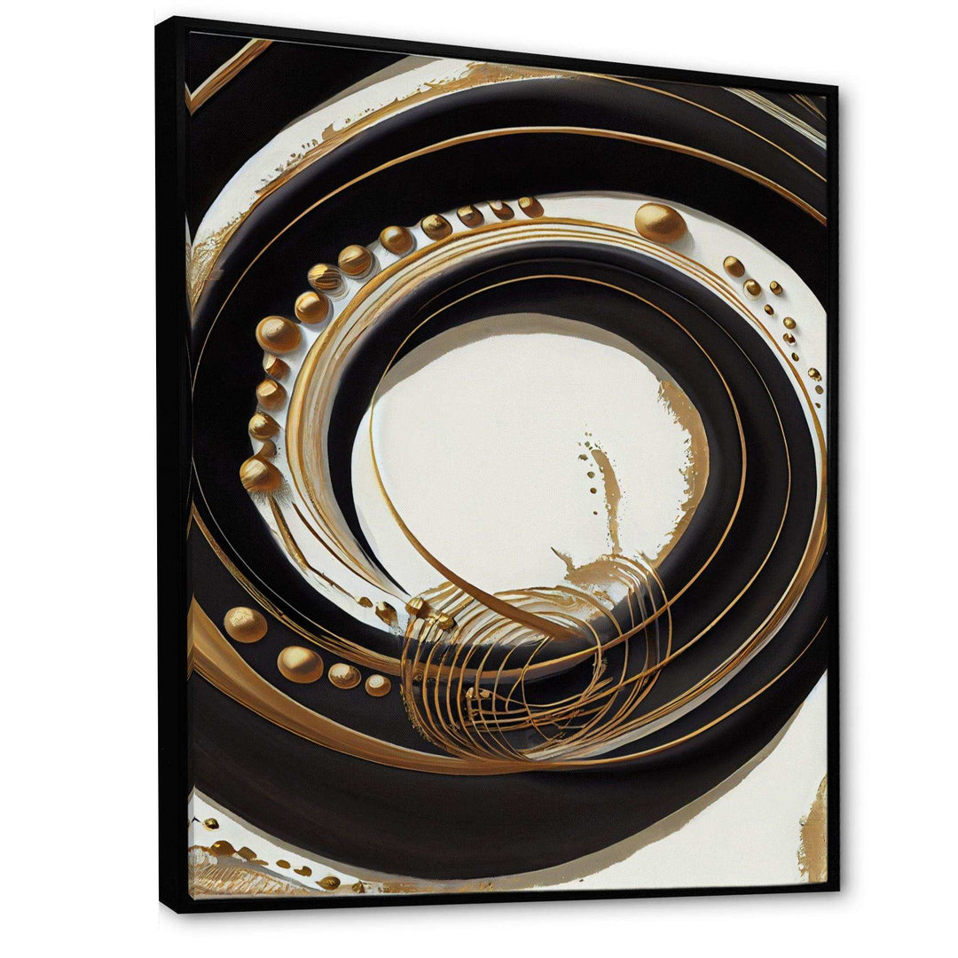Gold Glamour Circle III - Modern Canvas Wall Art