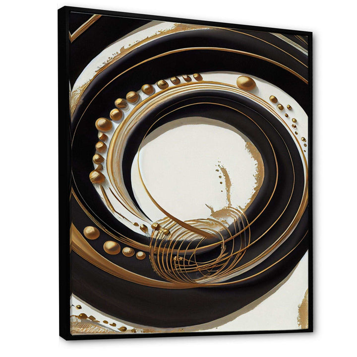Gold Glamour Circle III - Modern Canvas Wall Art