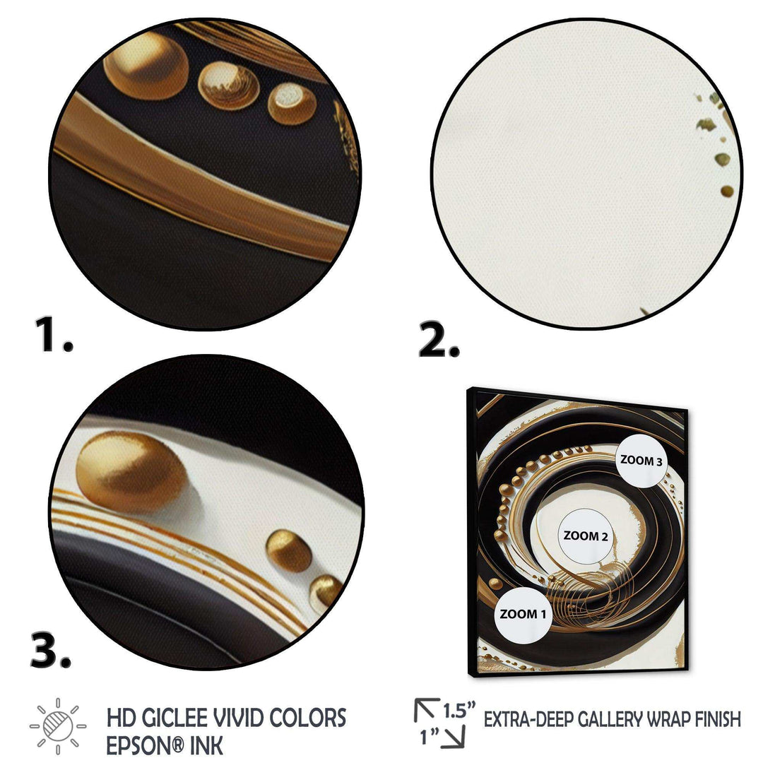 Gold Glamour Circle III - Modern Canvas Wall Art