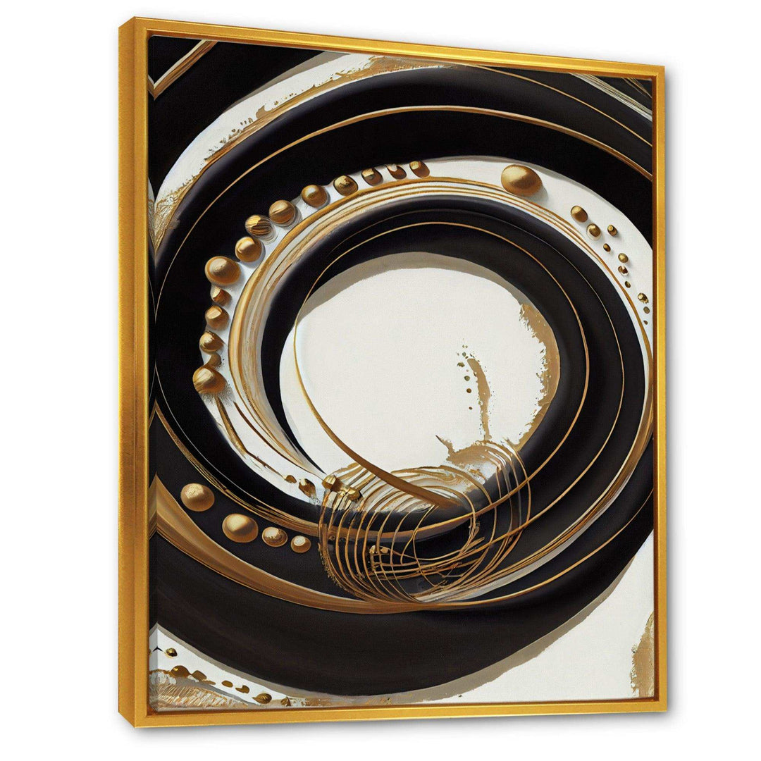 Gold Glamour Circle III - Modern Canvas Wall Art