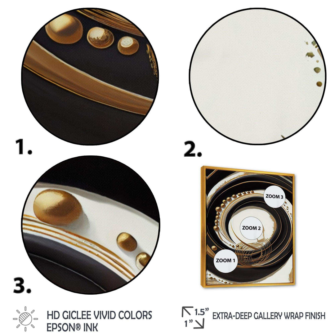 Gold Glamour Circle III - Modern Canvas Wall Art