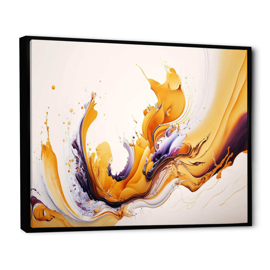 White And Gold Fusion I - Modern Wall Art Prints