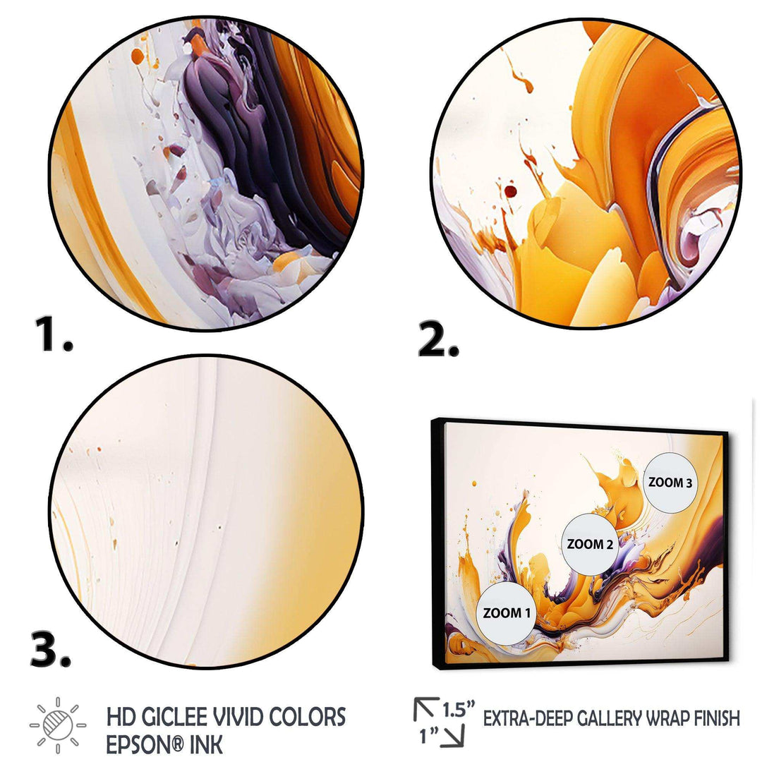 White And Gold Fusion I - Modern Wall Art Prints