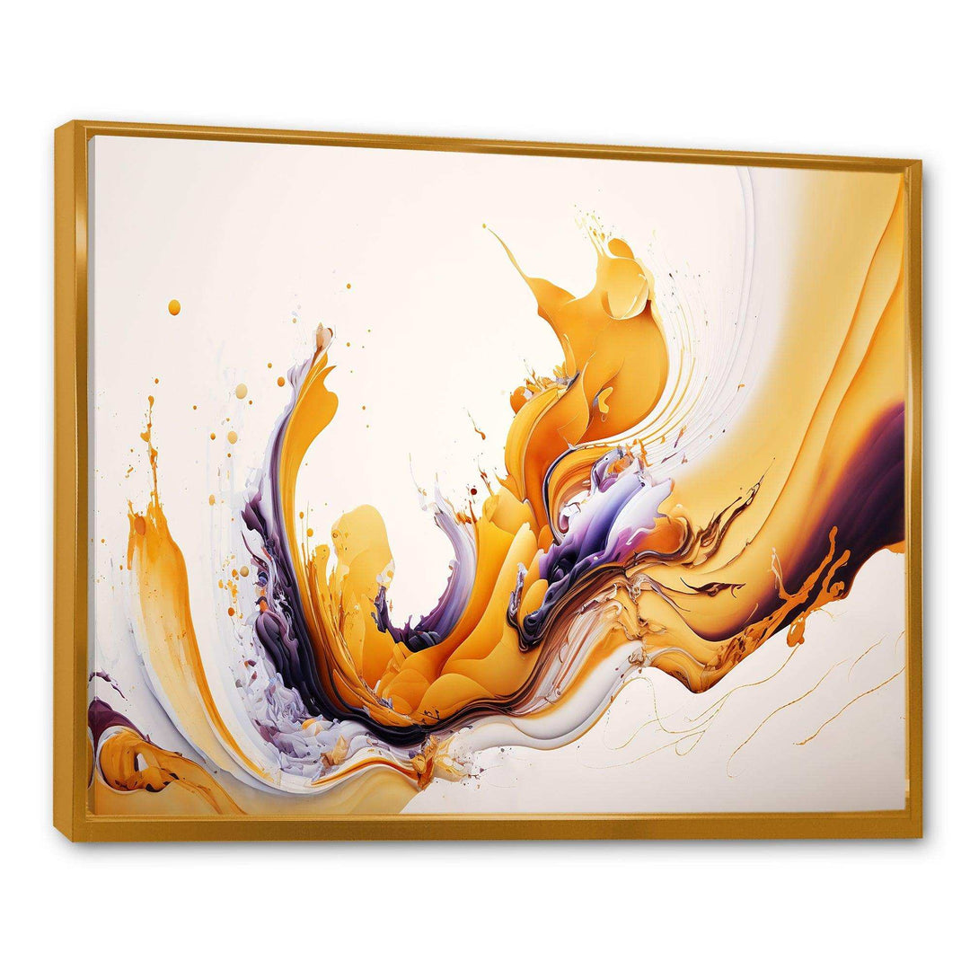 White And Gold Fusion I - Modern Wall Art Prints