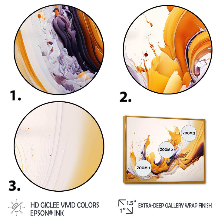 White And Gold Fusion I - Modern Wall Art Prints