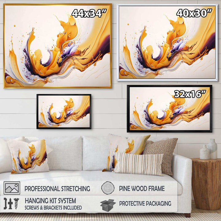 White And Gold Fusion I - Modern Wall Art Prints
