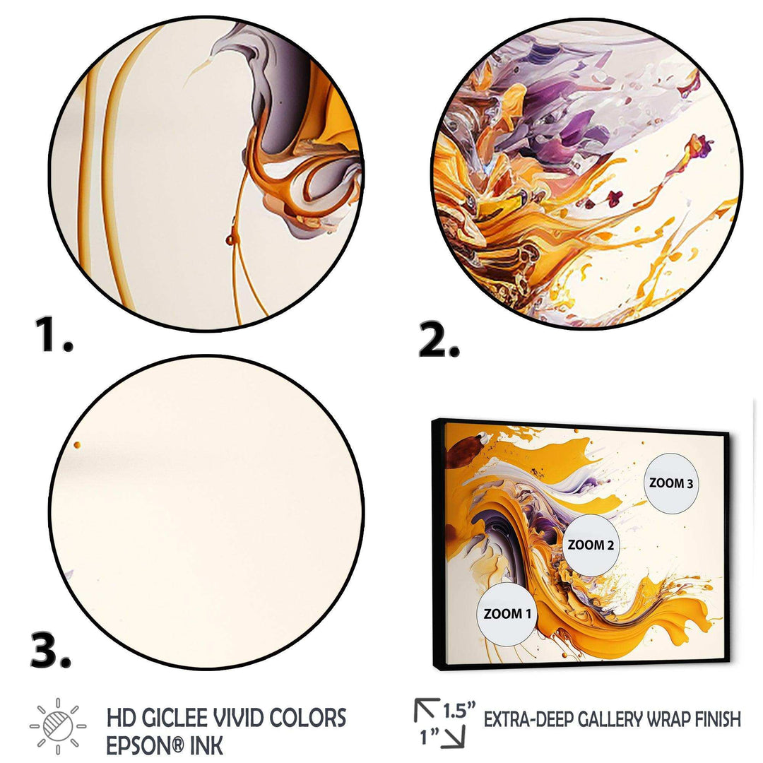 White And Gold Fusion V - Modern Canvas Wall Art
