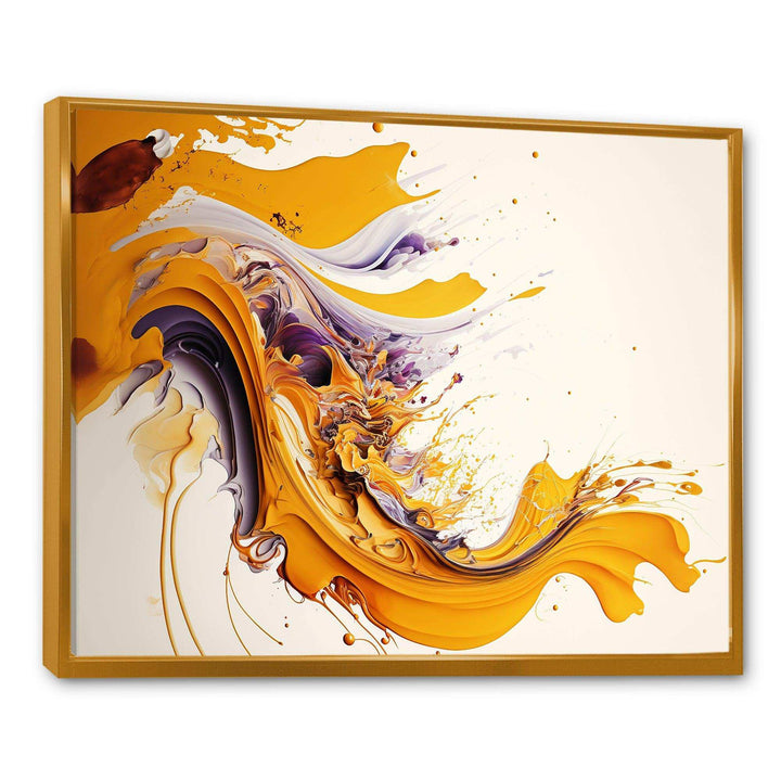 White And Gold Fusion V - Modern Canvas Wall Art